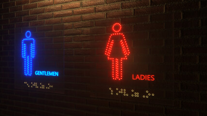 toilet sign gentleman & ladies