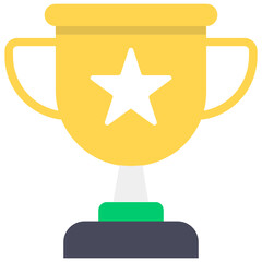 
Achievement trophy icon design, winning cup in editable style 
