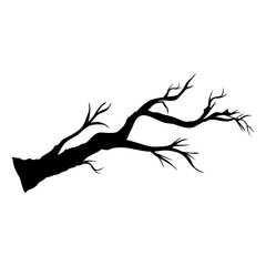 halloween bare tree design, happy holiday and scary theme Vector illustration