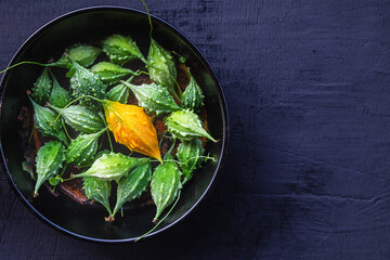 Bitter gourd vegetables. Health food