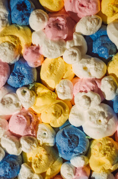 Colorful whipped cream