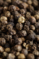 Black pepper peas close-up.