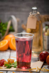 Champagne in plastic cups