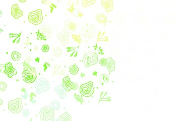 Light Green, Yellow vector pattern with random forms.