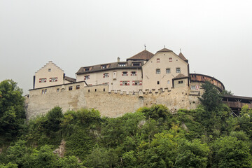 Fototapeta na wymiar Vaduz, Liechtenstein. Vaduz Castle (German: Schloss Vaduz), the palace and official residence of the Prince of Liechtenstein