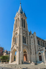 Saint-Lubin church in Rambouillet (built between 1868 and 1871). Rambouillet - commune in Yvelines...