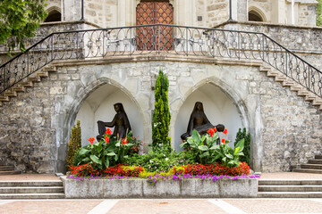 Fototapeta na wymiar Vaduz, Liechtenstein. The Cathedral of St Florin