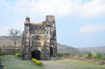 the ruins of the castle
