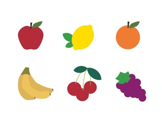 Vector illustration of a set of fruits