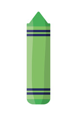 green crayon school supply isolated icon