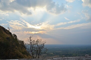 sunset over the mountains