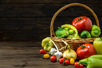 Obraz na płótnie Canvas Assortment of fresh vegetables