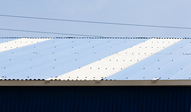 Metal roof with perfect sky