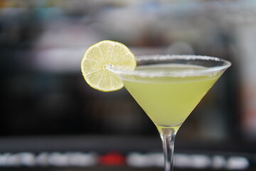 cocktail with lime