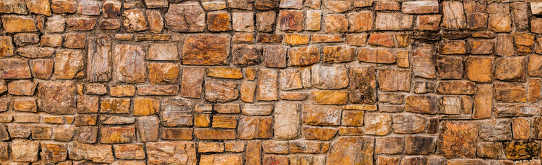 background and texture of real stone wall, vintage style decorative  old fence wall surface