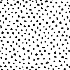 Trend Doodle style abstract hand drawn stars pattern. Simple black and white vector abstract seamless background. 