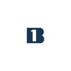 B logo B1 vector icon illustration