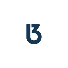 B logo B3 vector icon illustration