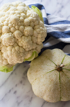 cauliflower and pattypan squash