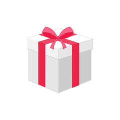 Simple flat present on white background vector illustration 