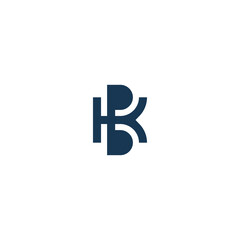 B logo BK vector icon illustration