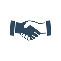 Handshake glyph icon, Agreement, collaboration, partnership icon