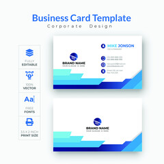 Double Sided Eye catching Vector Corporate Business Card Templates