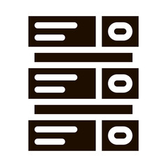 Computer Equipment Server Vector Icon. Computer Coding System, Data Encryption Pictogram. Web Development, Languages, Script, Looking Program Problem Contour Illustration