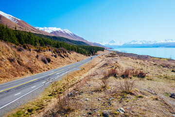 Lake Pukaki Landscape in New Zealand