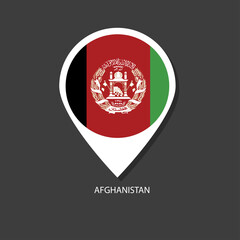 Afghanistan flag Vector circle with flags.