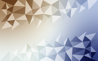 Abstract background with a smooth gradient from beige to blue with triangles .