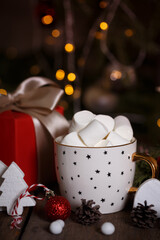 cup of coffee and marshmallows