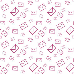 Mail envelope seamless pattern background. Business concept vector illustration. Email symbol pattern.