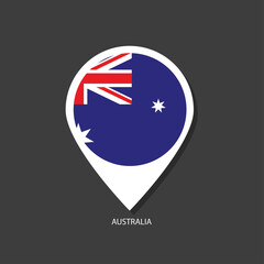 Australia flag Vector marker with flags.	
