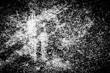 Grunge texture. Black and white background. Black scratches, scuffs, chips, blotches. A monochrome backdrop. Vector graphics
