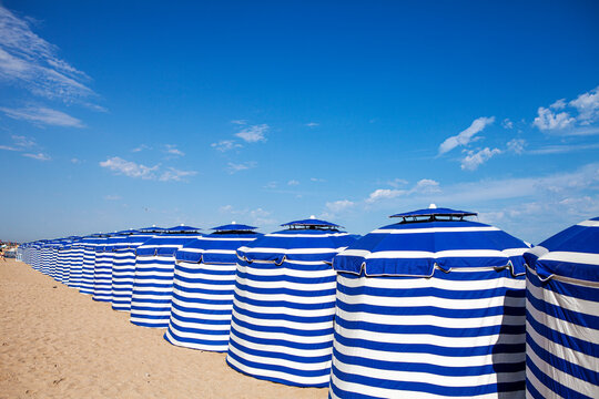 beach tents of cabourg