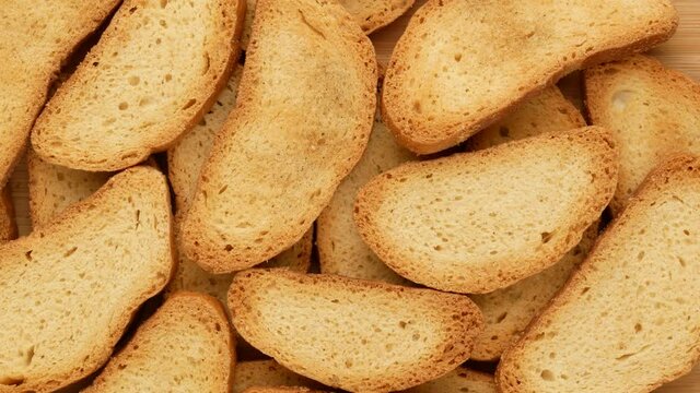 Rusks. Dried bread - background.