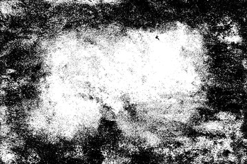 Grunge texture. Black and white background. Black scratches, scuffs, chips, blotches. A monochrome backdrop. Vector graphics