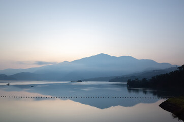 morning scenery of Sun Moon Lake