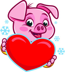 Funny Pig vector character design