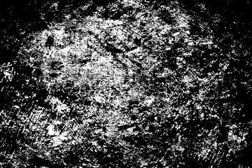 Grunge texture. Black and white background. Black scratches, scuffs, chips, blotches. A monochrome backdrop. Vector graphics