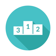 Empty Winners Podium, First, Second, Third Place, Award Ceremony thin glyph icon. Vector illustration. Pictogram isolated on white background