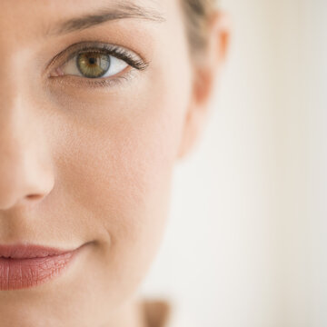 Close-up of woman's face