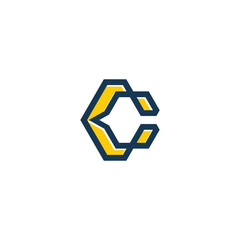 Fototapeta premium C logo BEE Vector icon illustrations