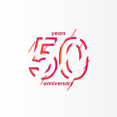 50 Years Anniversary Celebration Vector Template Design Illustration