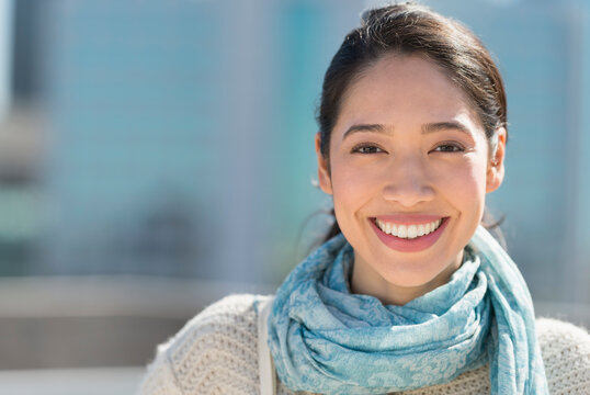 Portrait of smiling young woman