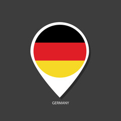 Germany flag Vector marker with flags.	