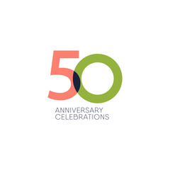 50 Years Anniversary Celebration Vector Template Design Illustration