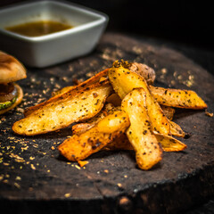 Papas fritas rusticas