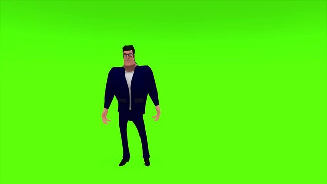  Green Screen Dance With Clapping Cartoon Character